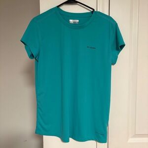 Columbia Omni-Wick Performance T-Shirt Teal Short Sleeve‎ Women's Medium M